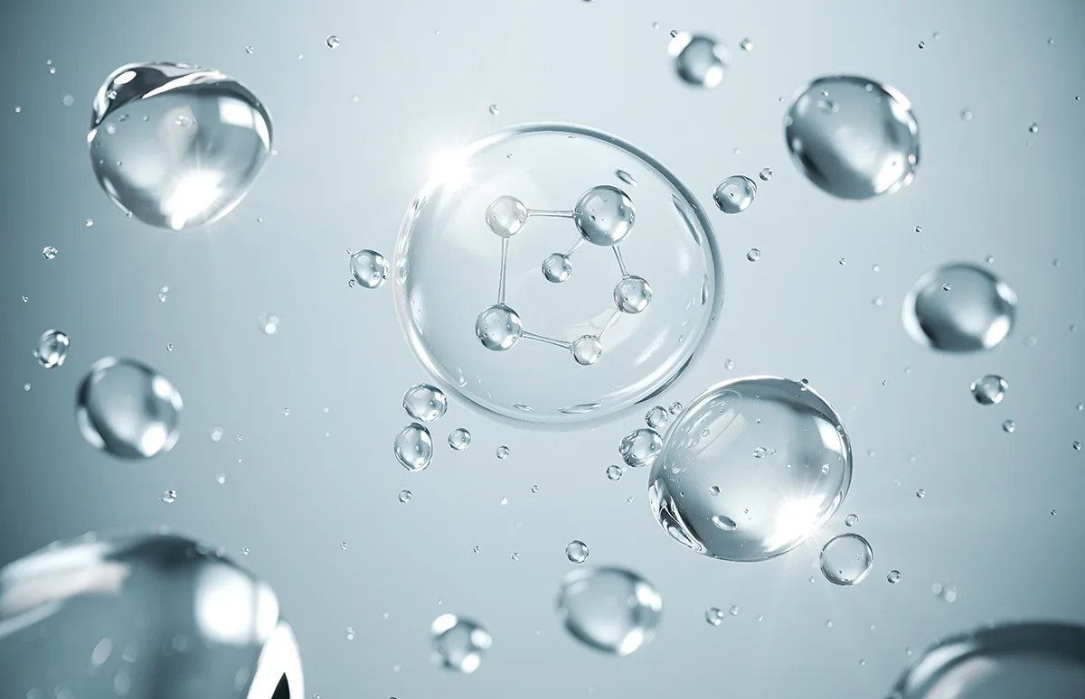 Ricerca Scientifica sull'Acqua Impoverita di Deuterio 1 molecole d'acqua che esprimono il ricerca e prodotti di acqua a ridotto contenuto di deuterio
