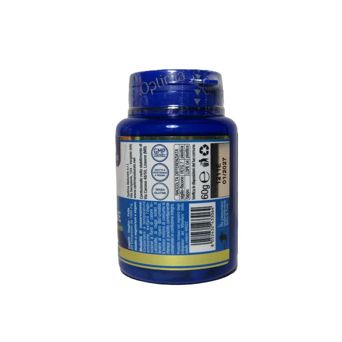 Capelli Unghie Pelle con Vitamine, Minerali e CoQ10 3 capelli unghie pelle integratori alimentari lato 2