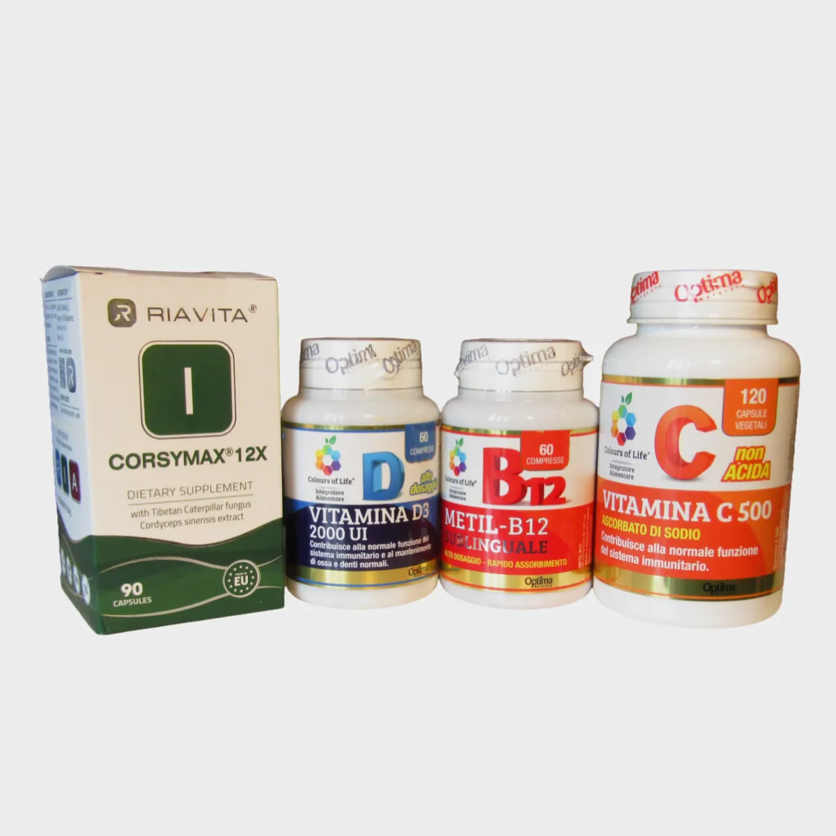 Kit L'Energia dell'Imperatore 1 kit Corsymax12x energia imperatore con Metil-B12, Vitamina C e Vitamina D3