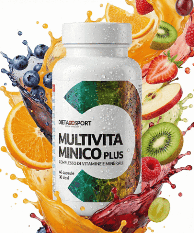 Confezione Multivitaminico Plus Dietaesport 60 capsule - Integratore alimentare per energia e benessere.